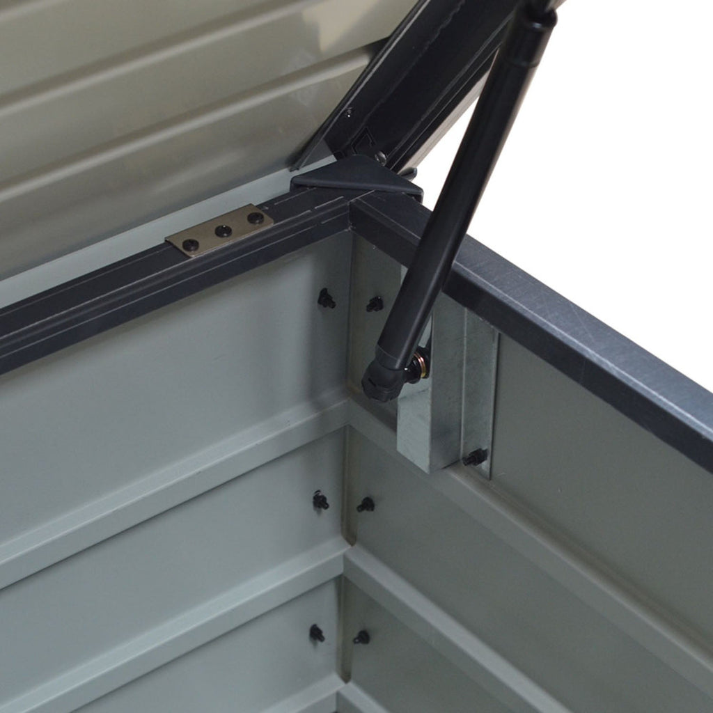 Charcoal Black 200L Steel Lockable Garden Storage Box