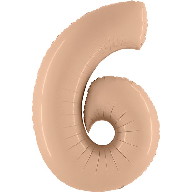 Satin Nude Foil Number Balloons - 40"