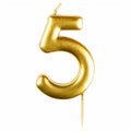 Number 5 Gold Candle