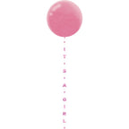 Its A Girl Glitter Paper Balloon Tail - 1.8m