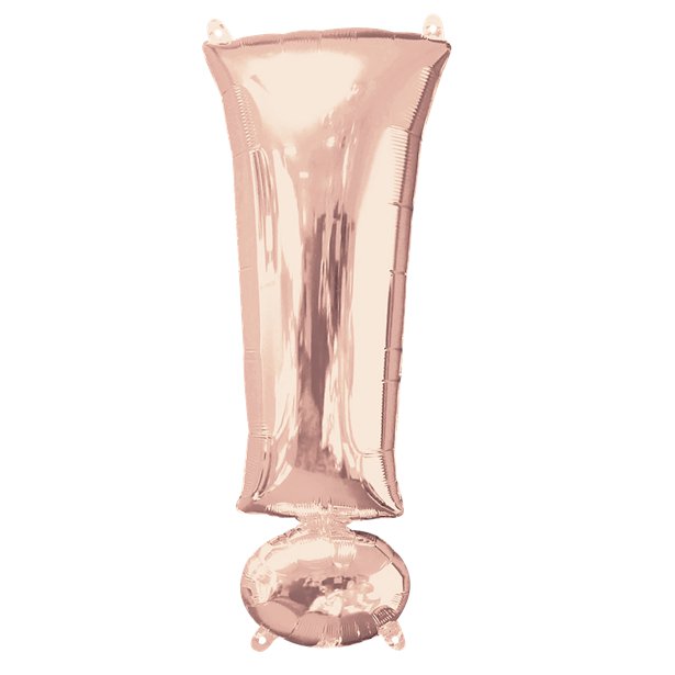 Rose Gold Exclamation Mark Air Filled Balloon - 16" Foil