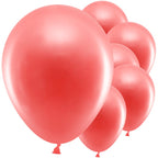 Red Metallic Balloons - 12" Latex (10pk)