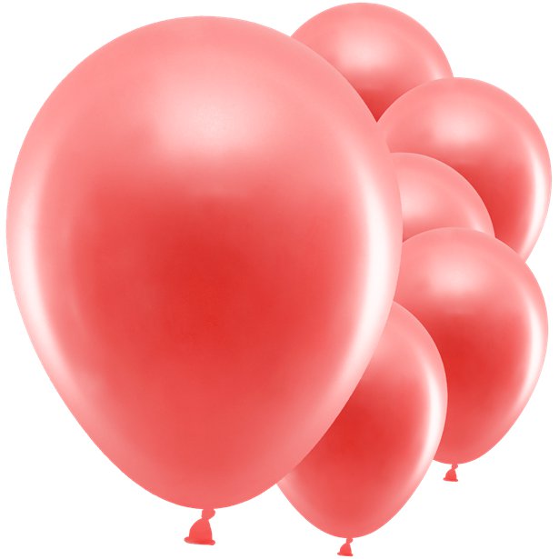Red Metallic Balloons - 12" Latex (10pk)