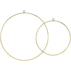 Hoops - Gold Metal Hanging Decorations (2pk)