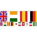 Multi Nations Flags Plastic Bunting - 7m