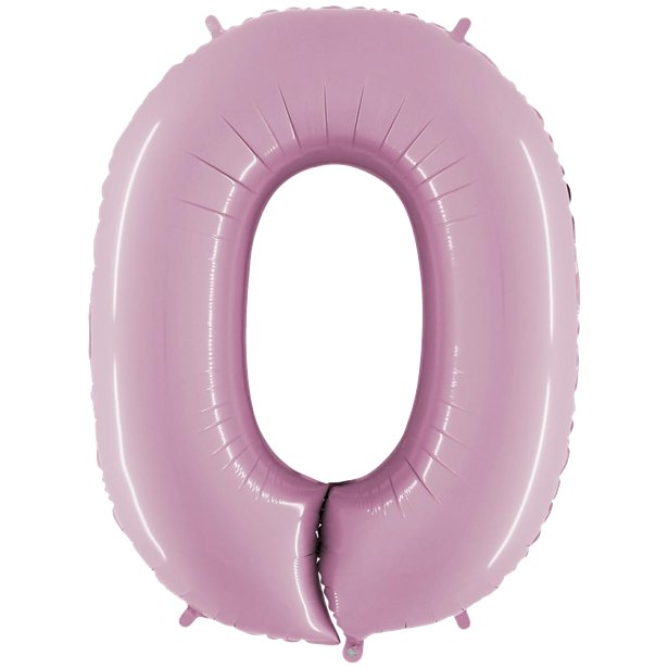 Pastel Pink Foil Number Balloons - 40"