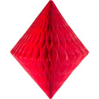 Red Honeycomb Diamond Decoration - 30cm