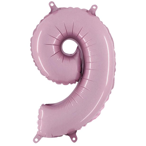 Pastel Pink Foil Number Balloons - 40"