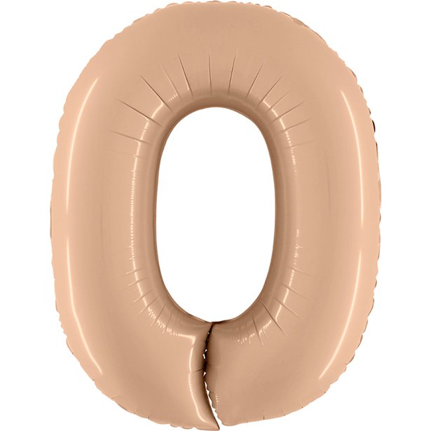 Satin Nude Foil Number Balloons - 40"