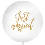 Gold Just Married Giant Balloon - 36" Latex