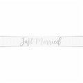 Just Married Silver Foil Banner