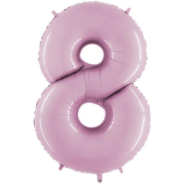 Pastel Pink Foil Number Balloons - 40"