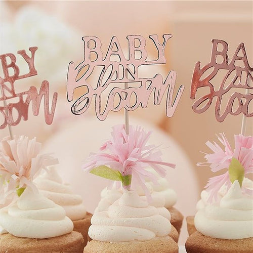 Baby In Bloom Cupcake Toppers (12pk)