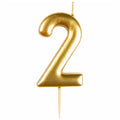 Number 2 Gold Candle