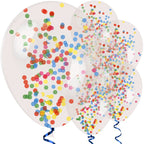 Assorted Confetti Balloon Balloons - 11" Latex (6pk)