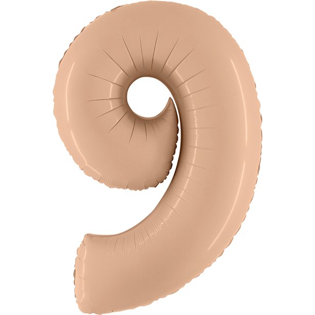 Satin Nude Foil Number Balloons - 40"