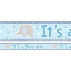 Blue 'It's a Boy' Holographic Foil Banner - 2.7m