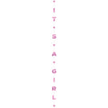 Its A Girl Glitter Paper Balloon Tail - 1.8m