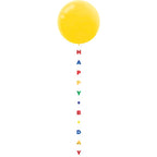 Happy Birthday Glittery Balloon Tail - 1.8m