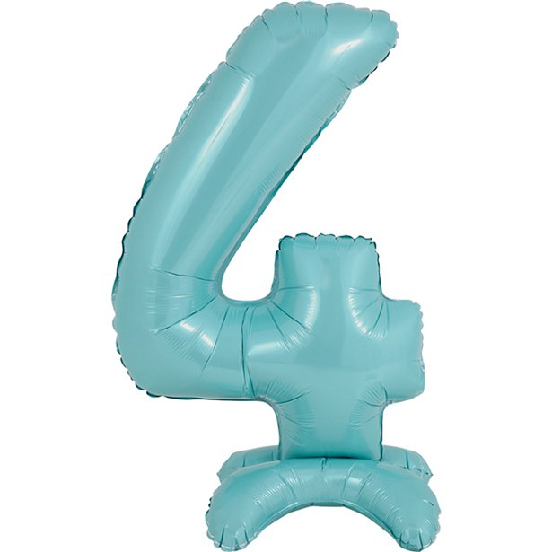 Pastel Blue Standing Number Balloons - 25" Air Fill