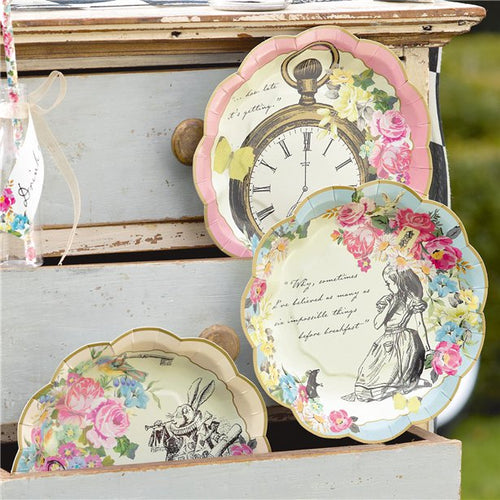 Alice in Wonderland Plates - 17cm (12pk)