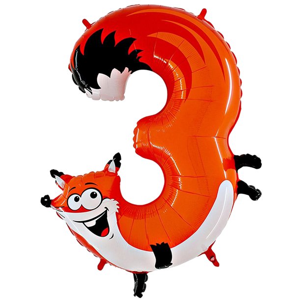 Animal Foil Number Balloons - 40"