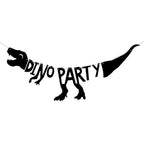 Dino Party Silhouette Paper Banner - 90cm
