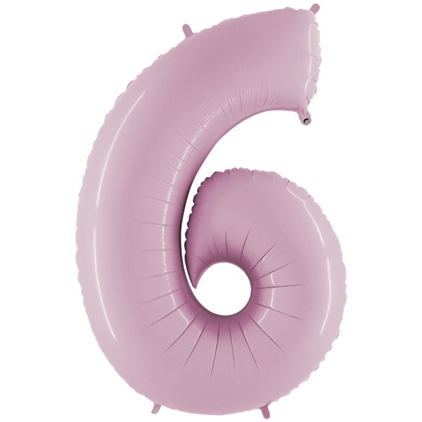 Pastel Pink Foil Number Balloons - 40"