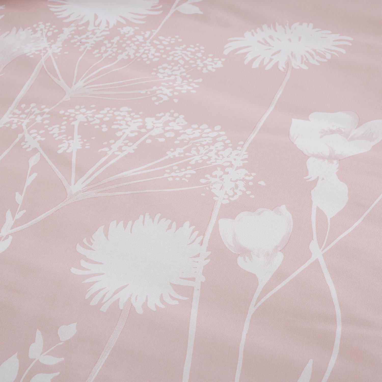 Catherine Lansfield Meadowsweet Blush Pink Floral Duvet Set