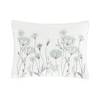 Catherine Lansfield Meadowsweet Green Floral Embroidered Cushion