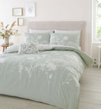 Catherine Lansfield Meadowsweet Green Floral Duvet Set