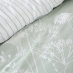 Catherine Lansfield Meadowsweet Green Floral Duvet Set