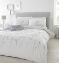 Catherine Lansfield Meadowsweet White/Grey Floral Duvet Set