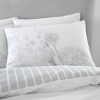 Catherine Lansfield Meadowsweet White/Grey Floral Duvet Set