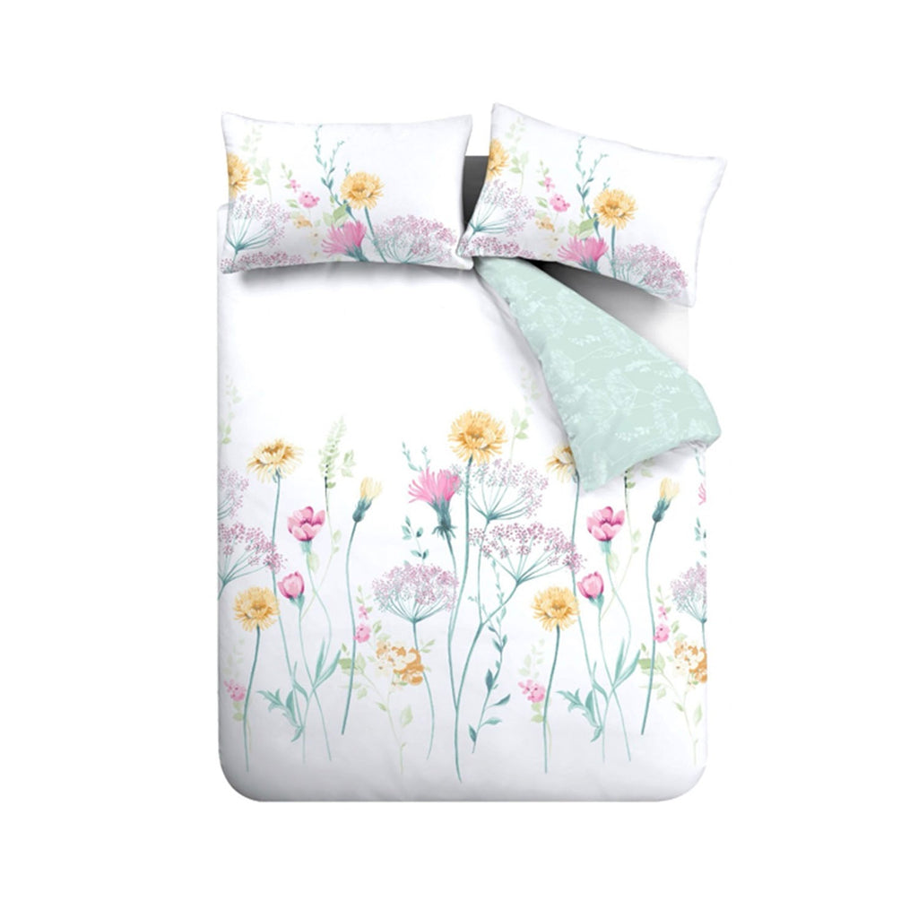 Catherine Lansfield Meadowsweet Bright Floral Reversible Duvet Set
