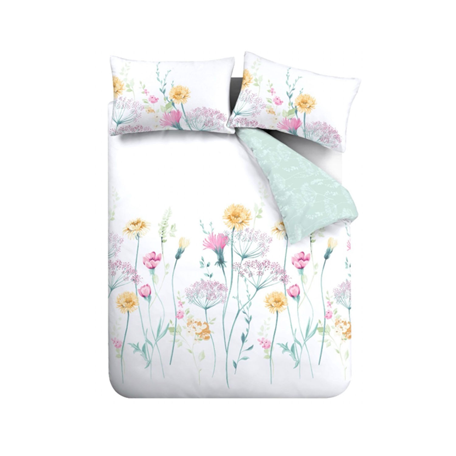 Catherine Lansfield Meadowsweet Bright Floral Reversible Duvet Set