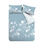 Catherine Lansfield Meadowsweet Sea Spray Blue Floral Duvet Set