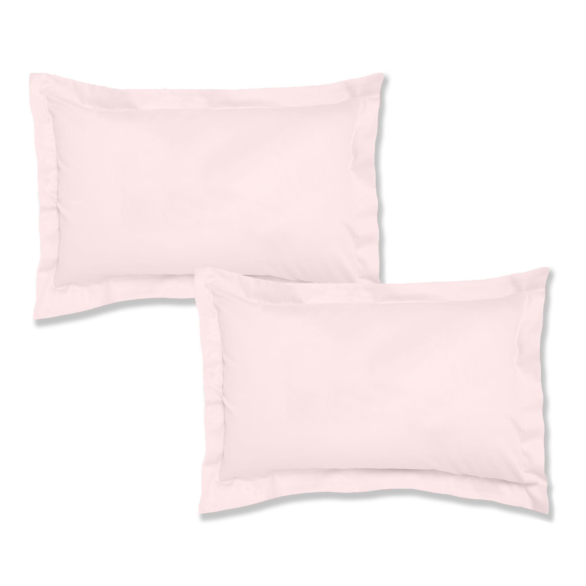 Bianca Pink 200TC 100% Cotton Percale Oxford Pillowcase Pair