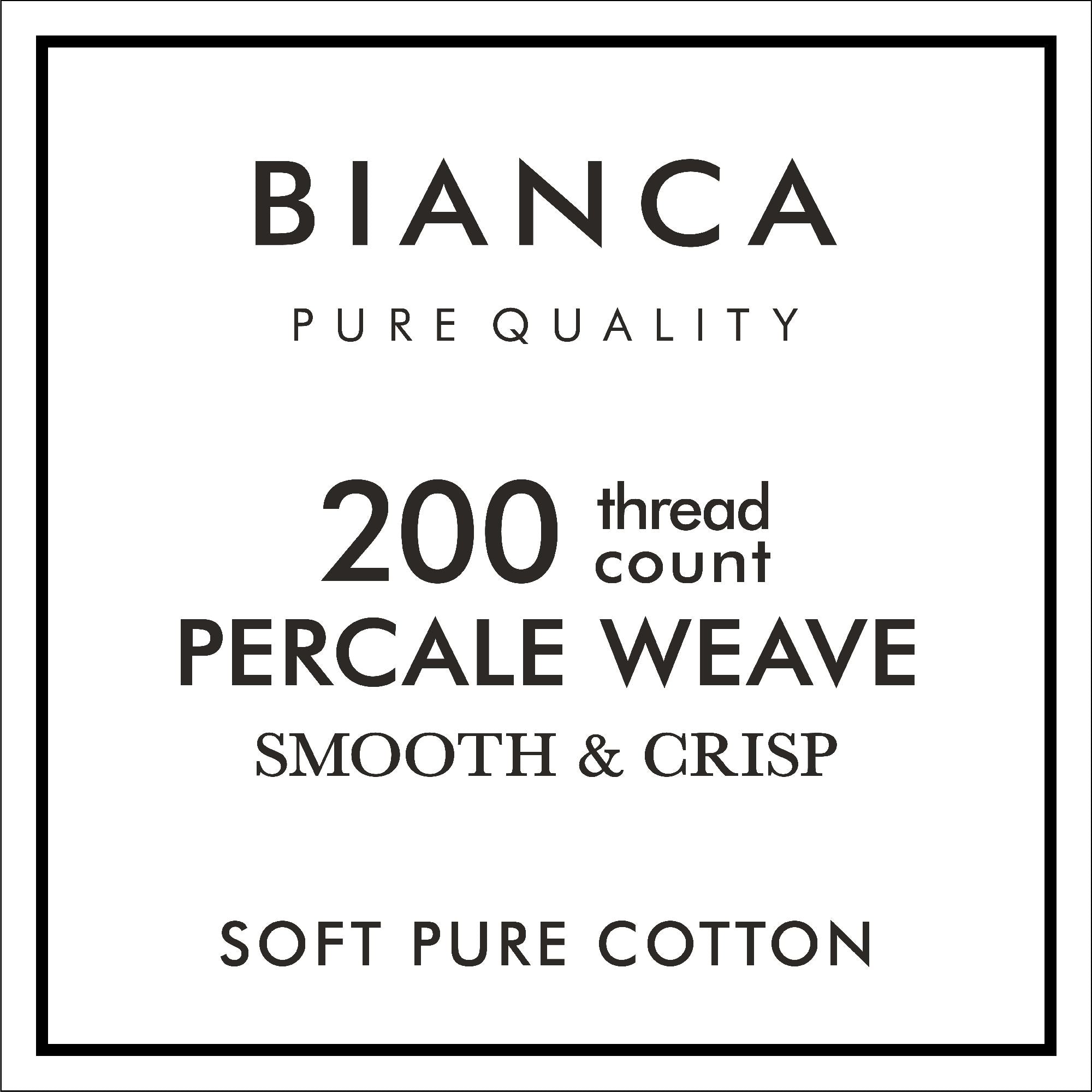 Bianca Pink 200TC 100% Cotton Percale Oxford Pillowcase Pair