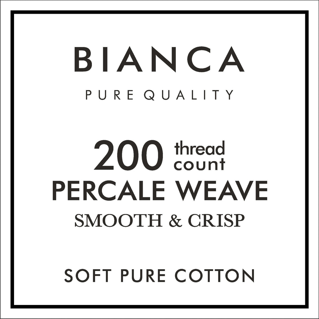 Bianca Pink 200TC 100% Cotton Percale Deep (32cm) Fitted Sheet