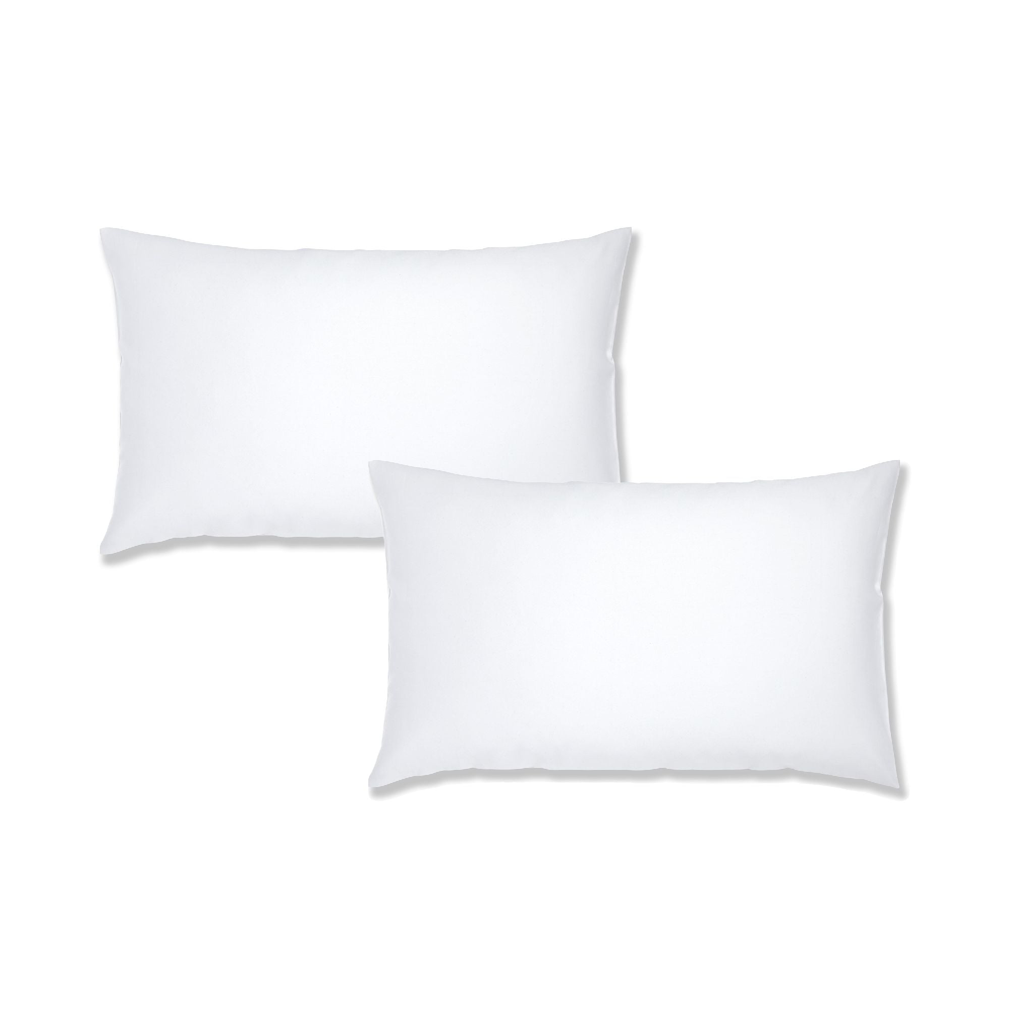Bianca White 200TC 100% Cotton Percale Housewife Pillowcase Pair