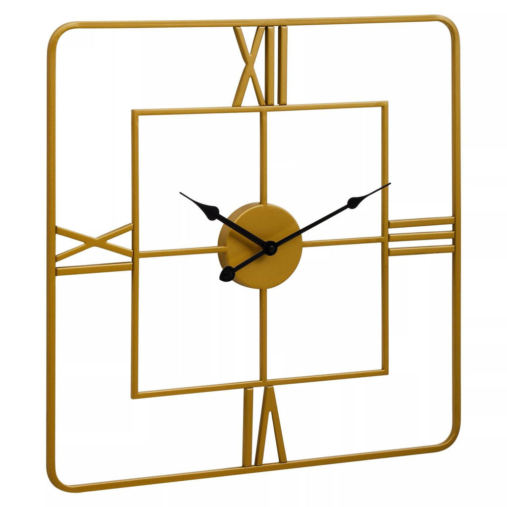 Kent Gold Finish Square Wall Clock