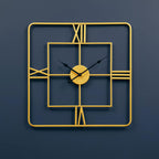Kent Gold Finish Square Wall Clock