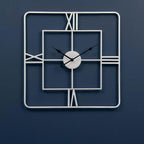 Kent Silver Finish Square Wall Clock