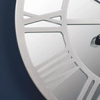 Kent Silver Mirrored Wall Clock