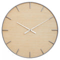 Kent Silver And Natural Wall Clock