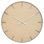 Kent Silver And Natural Wall Clock