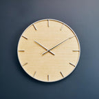 Kent Silver And Natural Wall Clock
