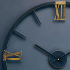 Kent Round Black Metal Wall Clock