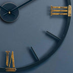 Kent Round Black Metal Wall Clock